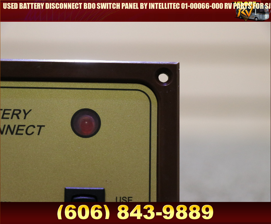 RV Components USED BATTERY DISCONNECT BD0 SWITCH PANEL BY INTELLITEC 01