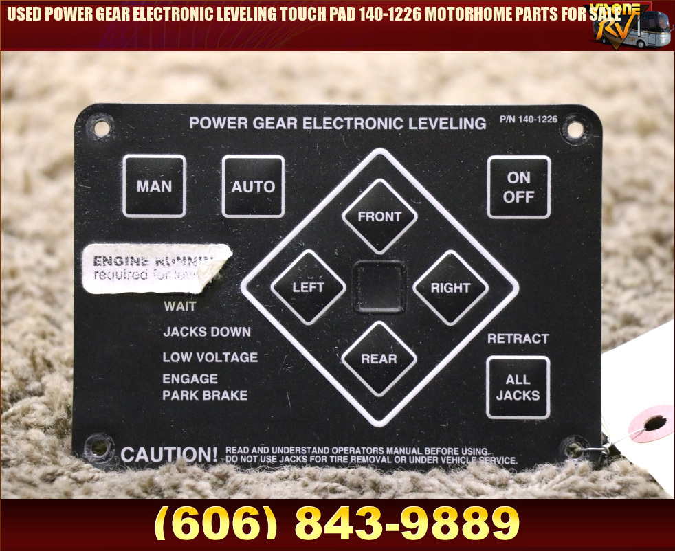 RV Components USED POWER GEAR ELECTRONIC LEVELING TOUCH PAD 1401226