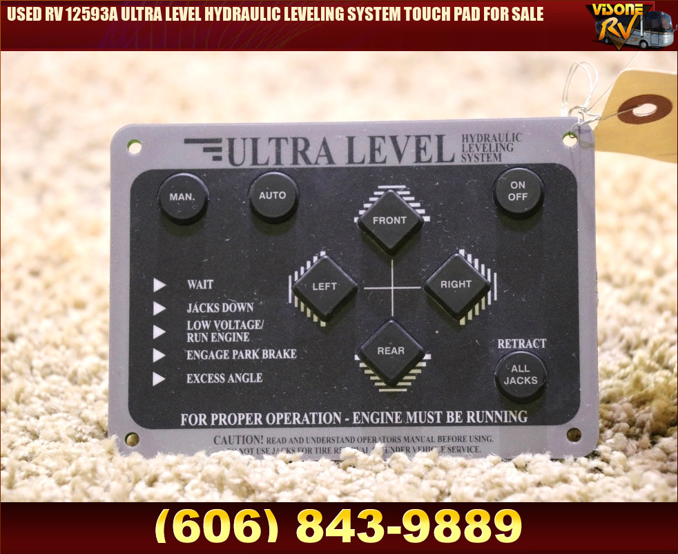 RV Components USED RV 12593A ULTRA LEVEL HYDRAULIC LEVELING SYSTEM