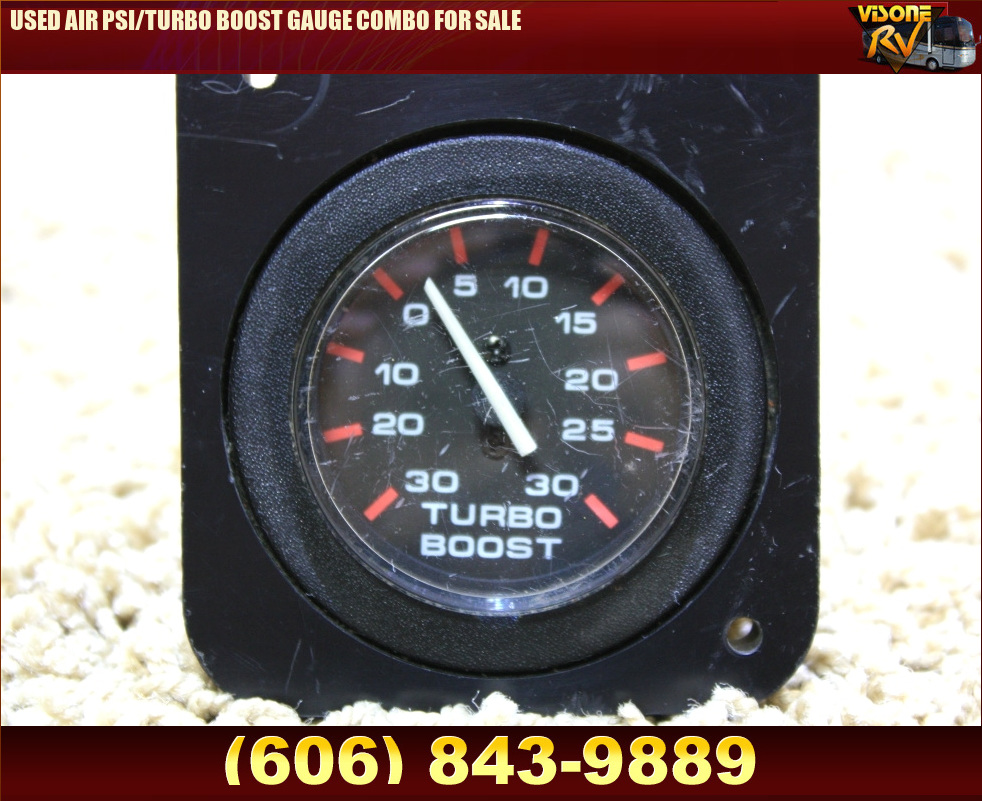 RV Components USED AIR PSI/TURBO BOOST GAUGE COMBO FOR SALE Motorhome