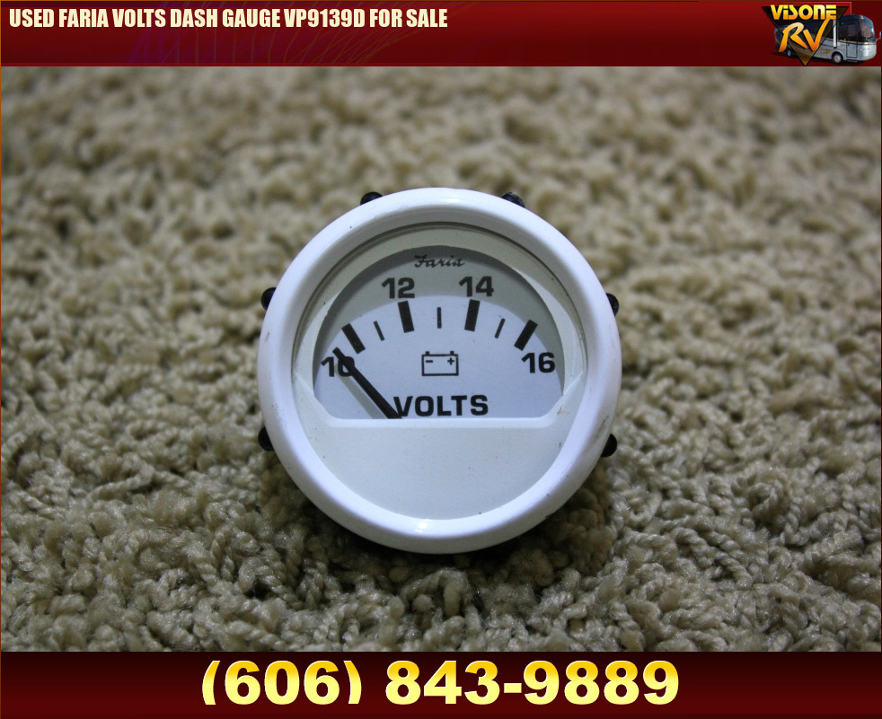 RV Components USED FARIA VOLTS DASH GAUGE VP9139D FOR SALE Motorhome