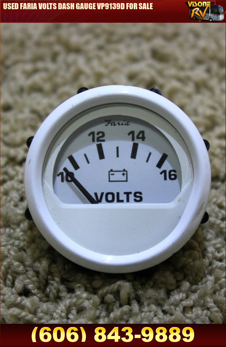 RV Components USED FARIA VOLTS DASH GAUGE VP9139D FOR SALE Motorhome