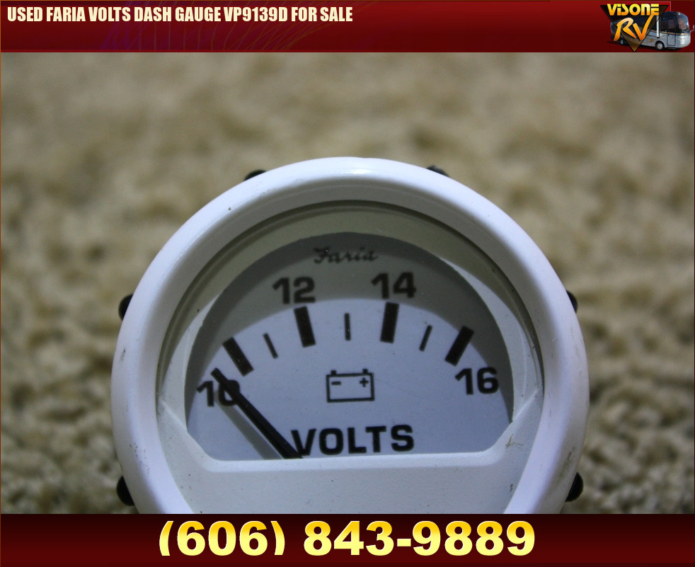 RV Components USED FARIA VOLTS DASH GAUGE VP9139D FOR SALE Motorhome