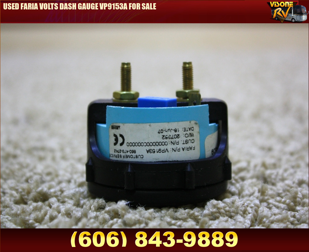 RV Components USED FARIA VOLTS DASH GAUGE VP9153A FOR SALE Motorhome
