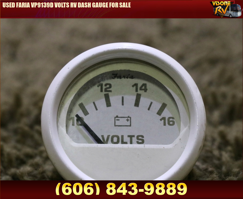 RV Components USED FARIA VP9139D VOLTS RV DASH GAUGE FOR SALE Motorhome