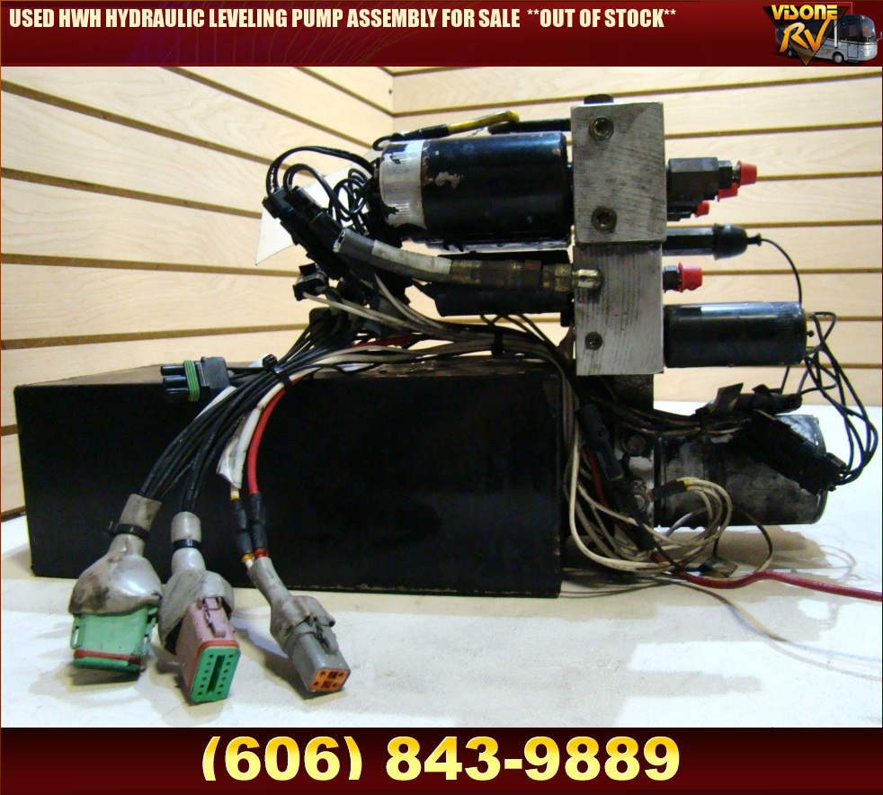 RV Components USED HWH HYDRAULIC LEVELING PUMP ASSEMBLY FOR SALE **OUT OF STOCK** Motorhome