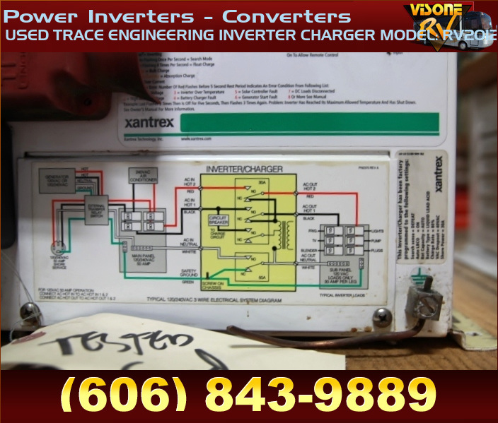 RV Components USED TRACE ENGINEERING INVERTER CHARGER MODEL RV2012