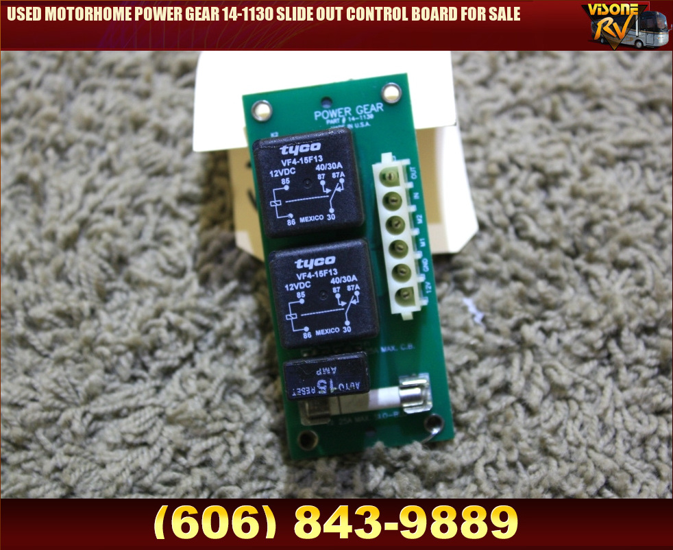 RV Components USED MOTORHOME POWER GEAR 141130 SLIDE OUT CONTROL BOARD