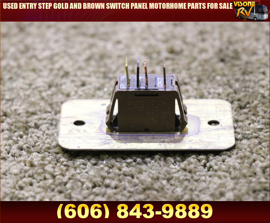 RV Components USED ENTRY STEP GOLD AND BROWN SWITCH PANEL MOTORHOME