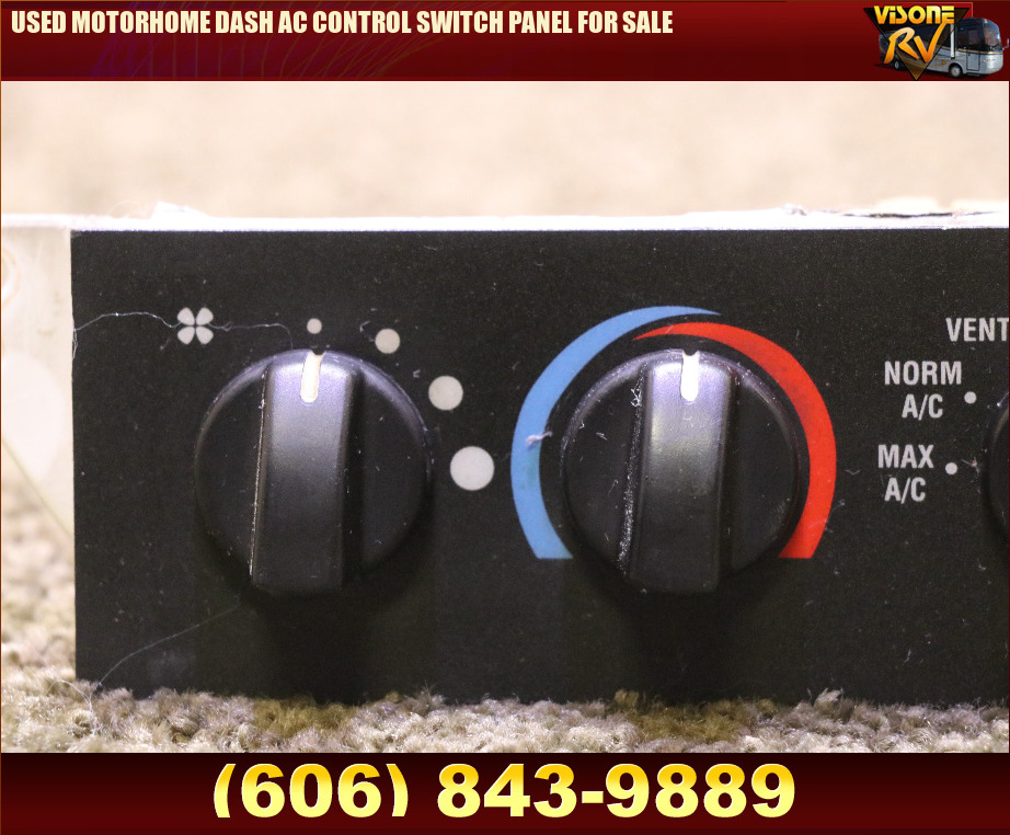 RV Components USED MOTORHOME DASH AC CONTROL SWITCH PANEL FOR SALE