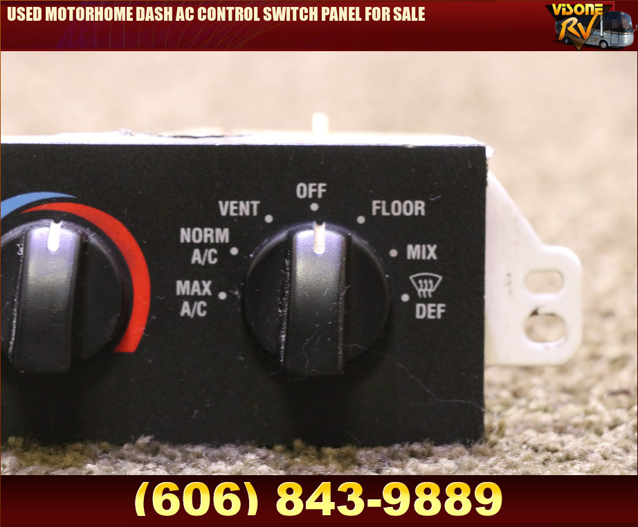 RV Components USED MOTORHOME DASH AC CONTROL SWITCH PANEL FOR SALE