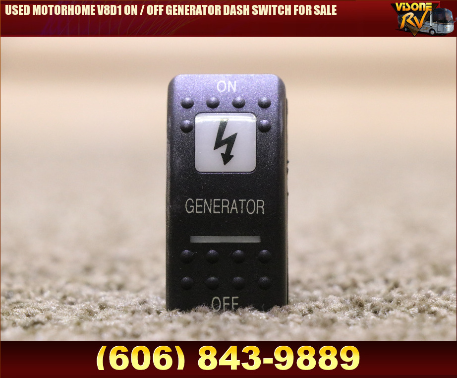 RV Components USED MOTORHOME V8D1 ON / OFF GENERATOR DASH SWITCH FOR ...