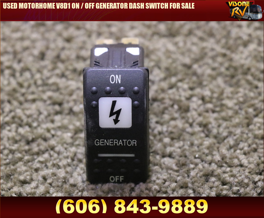 RV Components USED MOTORHOME V8D1 ON / OFF GENERATOR DASH SWITCH FOR ...