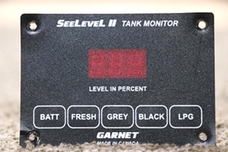 USED SEELEVEL II TANK MONITOR PANEL MOTORHOME PARTS FOR SALE
