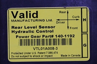 USED MOTORHOME VALID 140-1192 HYDRAULC CONROL MODULE FOR SALE