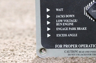 USED ULTRA LEVEL 12594A HYDRAULIC LEVELING SYSTEM TOUCH PAD MOTORHOME PARTS FOR SALE