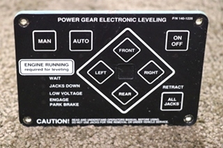 USED POWER GEAR ELECTRONIC LEVELING TOUCH PAD 140-1226 RV/MOTORHOME PARTS FOR SALE