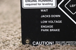USED RV 140-1226 POWER GEAR ELECTRONIC LEVELING TOUCH PAD FOR SALE