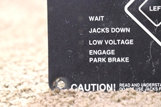 USED MOTORHOME POWER GEAR 500629 ELECTRONIC LEVELING TOUCH PAD FOR SALE