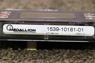 USED 1539-10181-01 MEDALLION DASH DISPLAY PANEL RV PARTS FOR SALE