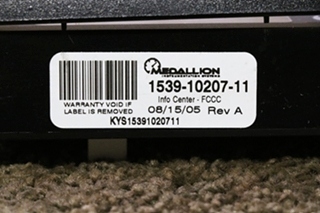 USED MEDALLION 1539-10207-01 DASH DISPLAY PANEL MOTORHOME PARTS FOR SALE