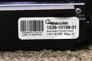 USED FREIGHTLINER ANNUNCIATOR 1539-10198-01 RV/MOTORHOME PARTS FOR SALE
