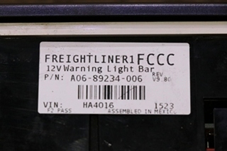 USED RV A06-89234-006 FREIGHTLINER WARNING LIGHT BAR FOR SALE