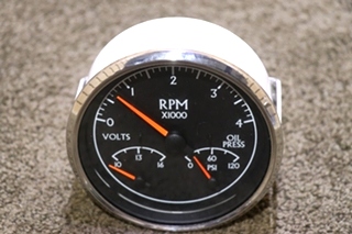 USED 3 IN 1 946486 TACH / VOLTS / OIL DASH GAUGE MOTORHOME PARTS FOR SALE