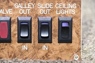 USED MOTORHOME WATER HEATER AND SLIDE OUT SWITCH PANEL FOR SALE