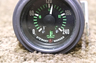 USED STEWART WARNER ENG TEMP DASH GAUGE RV/MOTORHOME PARTS FOR SALE