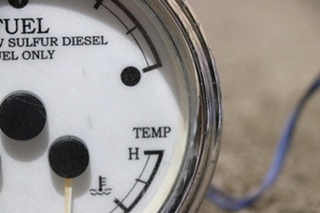USED 3 IN 1 FUEL / OIL / TEMP 109210-A DASH GAUGE MOTORHOME PARTS FOR SALE