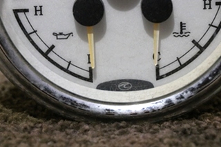 USED 3 IN 1 FUEL / OIL / TEMP 109210-A DASH GAUGE MOTORHOME PARTS FOR SALE
