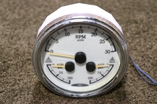 USED 3 IN 1 TACH / FRONT / REAR DASH GAUGE RV/MOTORHOME PARTS FOR SALE
