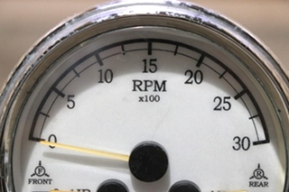 USED 3 IN 1 TACH / FRONT / REAR DASH GAUGE RV/MOTORHOME PARTS FOR SALE