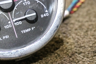 USED SPARTAN 3 IN 1 TACH / OIL / TEMP DASH GAUGE MOTORHOME PARTS FOR SALE
