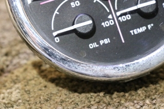 USED SPARTAN 3 IN 1 TACH / OIL / TEMP DASH GAUGE MOTORHOME PARTS FOR SALE