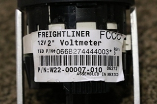 USED FREIGHTLINER VOLTS W22-00007-010 DASH GAUGE MOTORHOME PARTS FOR SALE
