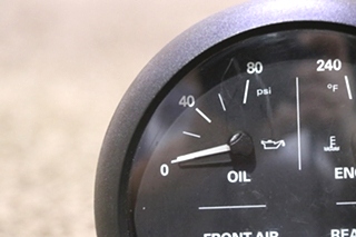 USED 6913-00168-11 4 IN 1 OIL / ENGINE / FRONT AIR / REAR AIR DASH GAUGE RV PARTS FOR SALE