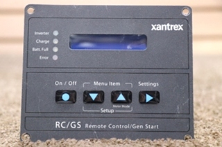 USED XANTREX RC / GS REMOTE CONTROL / GEN START PANEL MOTORHOME PARTS FOR SALE