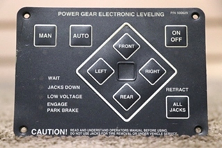USED POWER GEAR 500629 ELECTRONIC LEVELING TOUCH PAD MOTORHOME PARTS FOR SALE