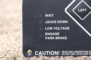 USED POWER GEAR 500629 ELECTRONIC LEVELING TOUCH PAD MOTORHOME PARTS FOR SALE