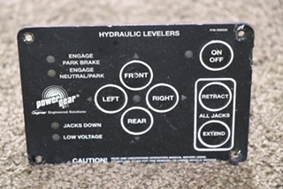 USED POWER GEAR HYDRAULIC LEVELERS TOUCH PAD 500535 RV/MOTORHOME PARTS FOR SALE