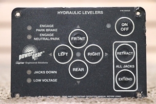 USED POWER GEAR HYDRAULIC LEVELERS TOUCH PAD 500535 RV/MOTORHOME PARTS FOR SALE