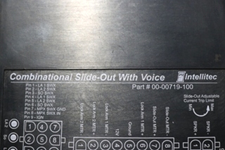 USED 00-00719-100 INTELLITEC COMBINATIONAL SLIDE OUT WITH VOICE MODULE RV PARTS FOR SALE