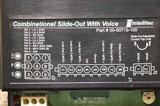 USED INTELLITEC COMBINATIONAL SLIDE OUT WITH VOICE 00-00719-100 RV/MOTORHOME PARTS FOR SALE