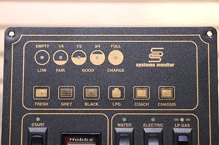 USED RV/MOTORHOME SYSTEMS MONITOR PANEL FOR SALE