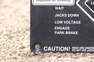 USED RV/MOTORHOME POWER GEAR POWER LEVEL SERIES TOUCH PAD 140-1226 FOR SALE