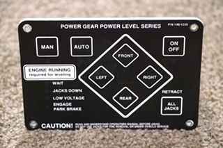 USED 140-1226 POWER GEAR POWER LEVEL SERIES TOUCH PAD RV PARTS FOR SALE