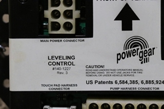 USED MOTORHOME POWER GEAR 140-1227 LEVELING CONTROL MODULE FOR SALE