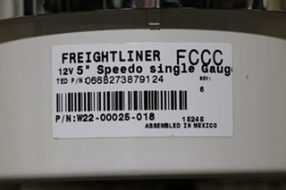 USED FREIGHTLINER SPEEDOMETER DASH GAUGE W22-00025-018 RV/MOTORHOME PARTS FOR SALE